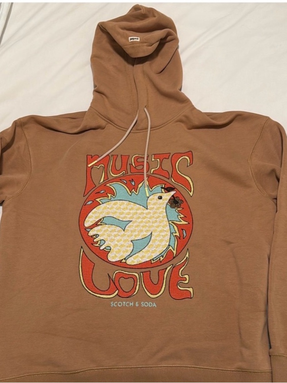 Scotch & Soda Brown 'Music Love' Graphic Hoodie